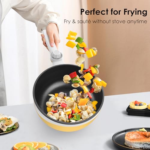 Audecook 1.7L Portable Electric Hot Pot with Adjustable Power