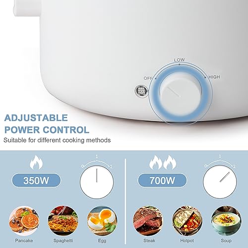 2L Non-Stick Electric Steamer: Multi-Functional Cooker for Steak, Pasta, Hot Pot & Ramen