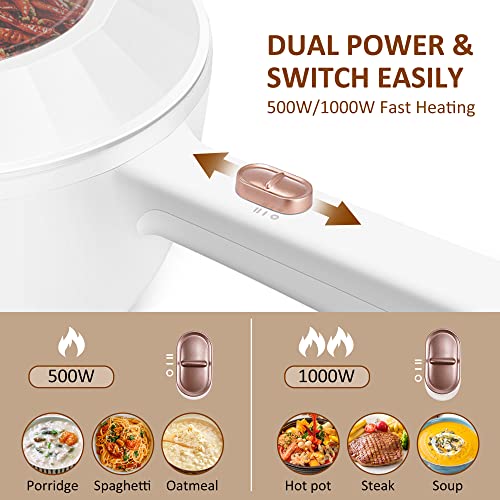 Bear 2L Multifunctional Electric Hot Pot - 1000W Non-Stick Portable Cooker