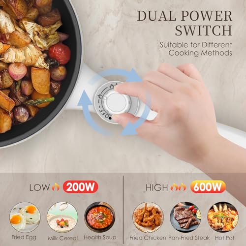 Audecook Mini Electric Skillet for Travel Cooking